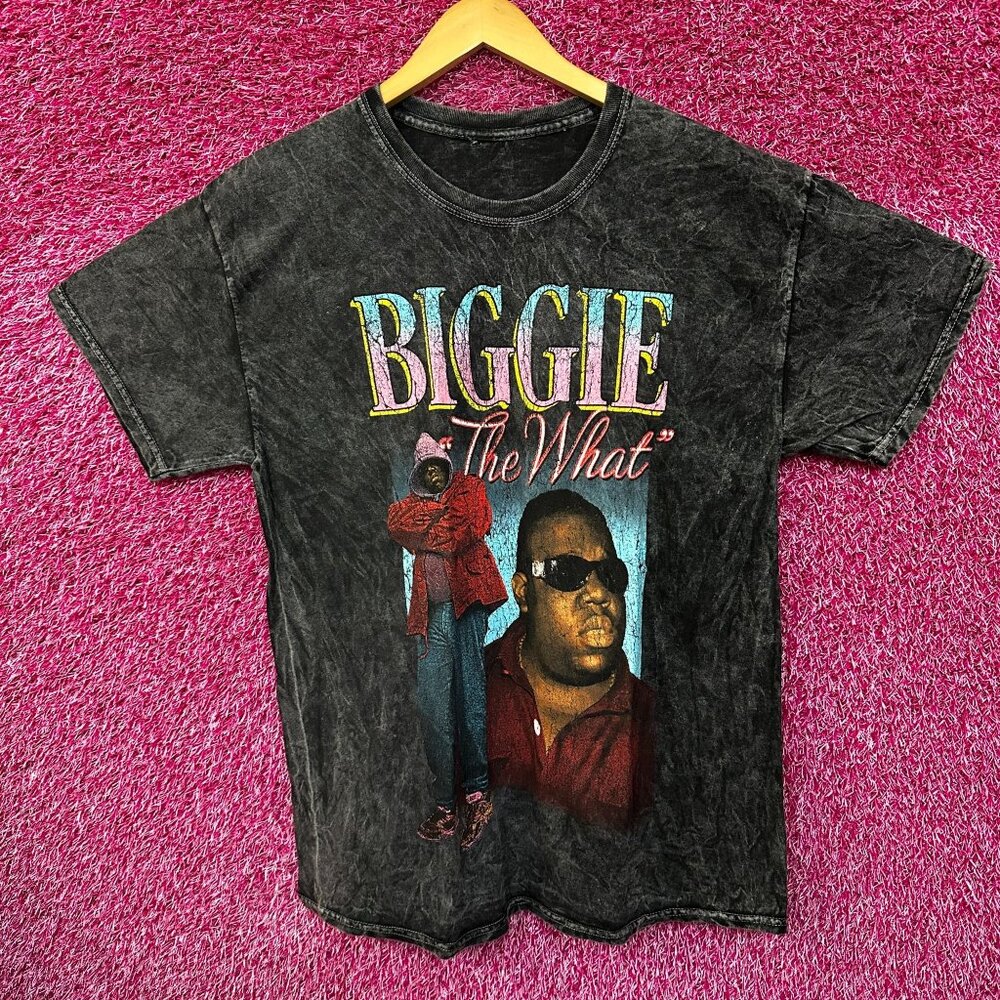 Notorious BIG The What Mineral Wash Rap Tshirt size Large